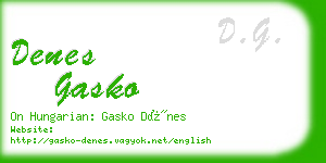 denes gasko business card